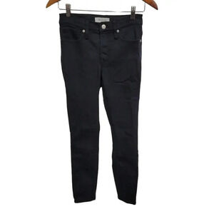 Madewell 9" High Rise Black Denim Skinny Jeans Size 25